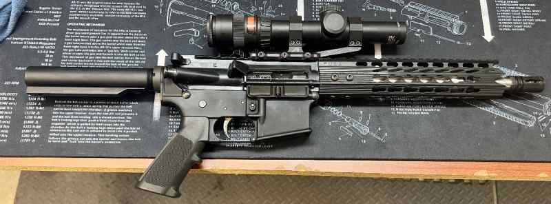 AR15 Shorty 10.5&quot; 1/7 Twist and Trijicon Accupoint