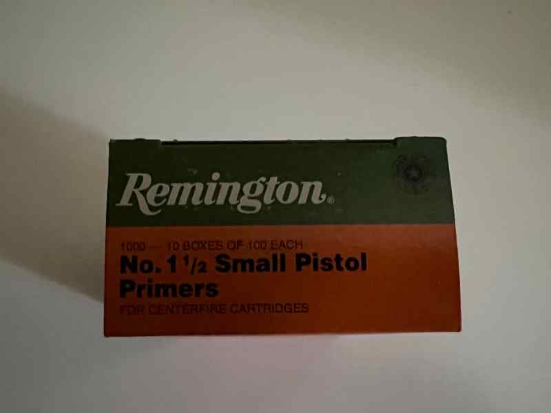 Remington No. 1 1/2  Small Pistol Primers