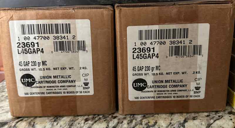 1000 rds 45 GAP 230gr