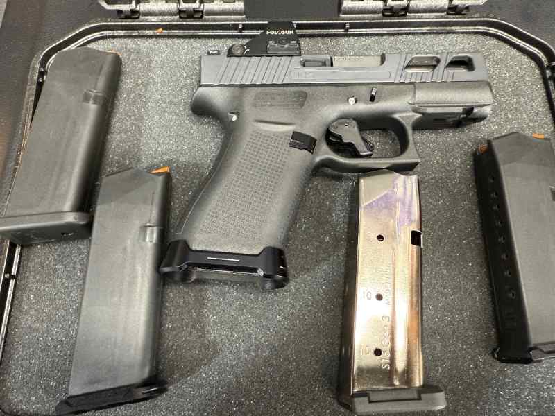 GLOCK 43X WITH 407K with BUZZSAW SLIDE