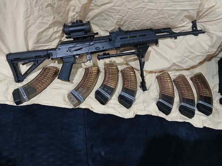 PALMETTO ARMS SA-47-GF3, 7 MAGS, AND PLENTY AMMO