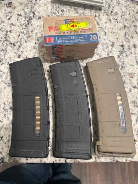 3x PMAG 5.56 Magazines (30round capacity ) + Ammo