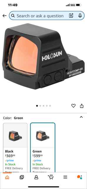 Holosun 507 Competition Green Dot