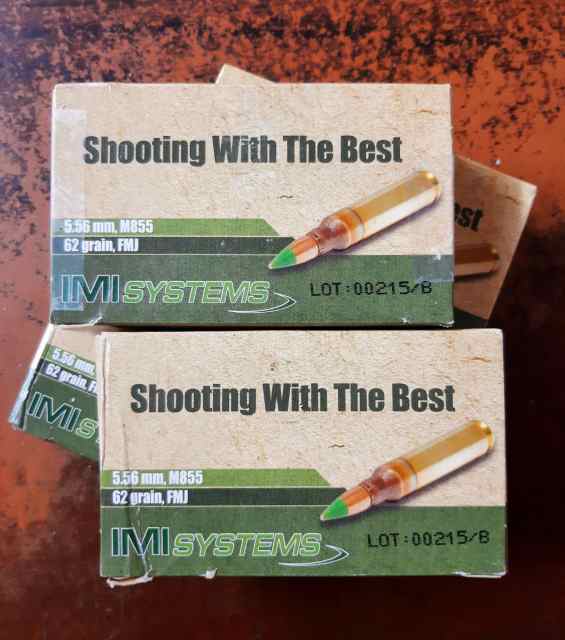 IMI 5.56 62gr green tip &amp; PMC X-Tac 55gr FMJ