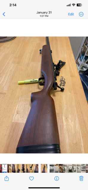 Kimber 82g  22 cal target rifle .  750.00