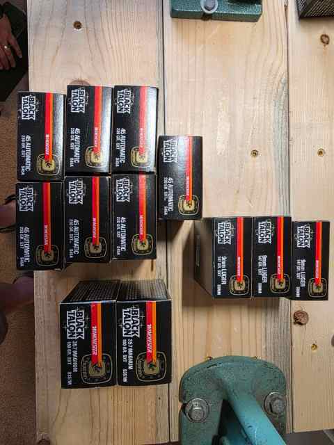 Black Talon 45 ACP, 9MM and 357 Magnum Ammo
