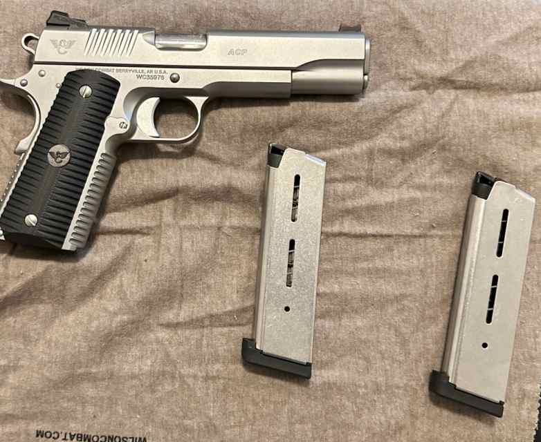 Unfired Wilson Combat 1911 45ACP Stainless