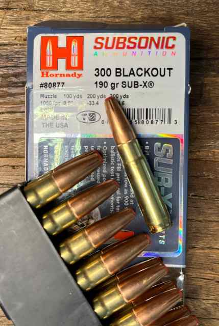 Hornady 300 Blackout SUB-X