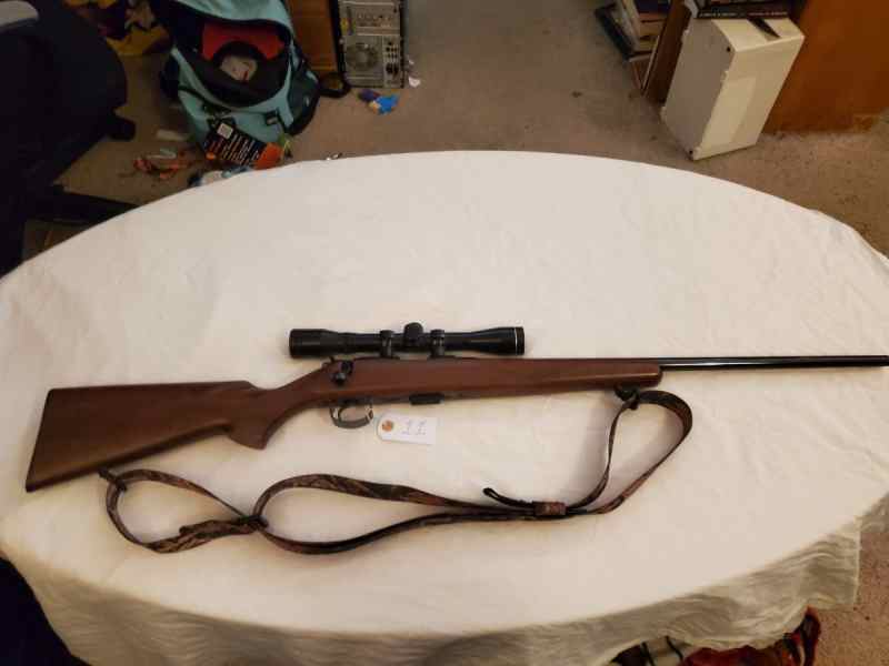 22 LR CZ 452 2E with scope and strap