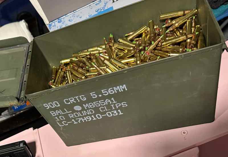 870rds of .556 ammo 62gr+10 mags 