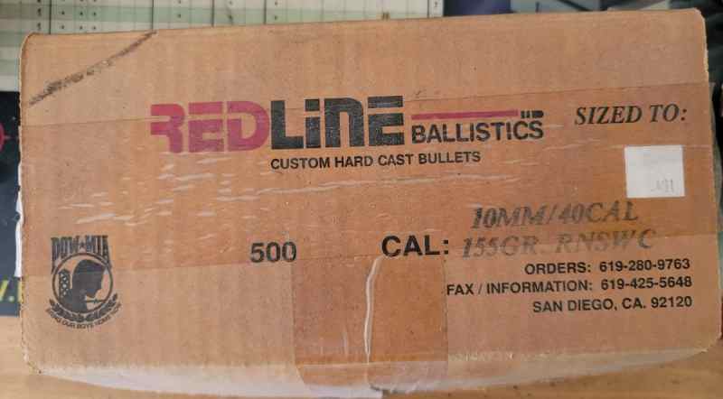 redlineballistics 10mm/.40 hard cast bullets 