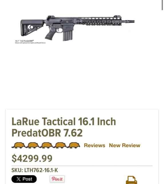 AR-10 LaRue Tactical PredatOBR 7.62