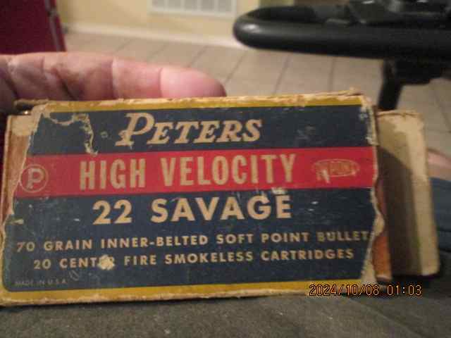 22 Savage HP Ammo